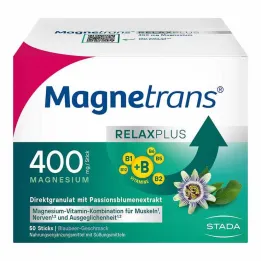 Magnetrans Relax + 400 mg granulat v obliki palčk borovnica, 50 kos