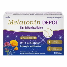 Melatonin Depot & tablete za spanje, 15 kos