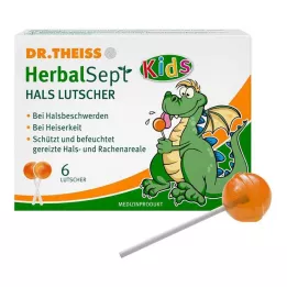 DR.THEISS HerbalSept Neck Lollipops Kids 6 kos bonboni, 6 kos
