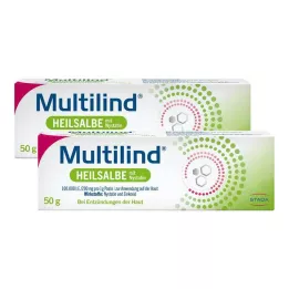 MULTILIND Zdravilno mazilo z nistatinom in cinkovim oksidom, 2X50 g