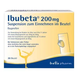 Ibubeta 200 mg peroralna suspenzija v vrečki, 20 kosov