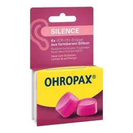 Silikonski ušesni čepki Ohropax Silence, 6 kosov