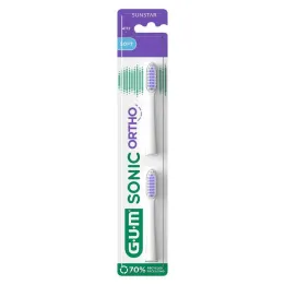 GUM Sonic Ortho nadomestne glave ščetke, 2 kos