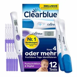 Kombinirano pakiranje testa ovulacije in nosečnosti Clearblue, 12 kosov