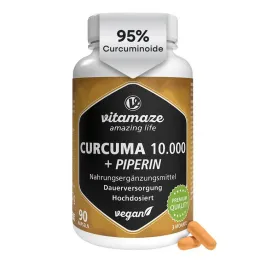 Curcuma 10.000 + piperin visokoodmerne veganske kapsule, 90 kos