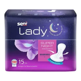 Vložki za inkontinenco Seni Lady Super Night, 15 kosov