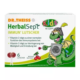 DR.THEISS HerbalSept Immun Lollipops Kids D NEM 6 kos bonboni, 6 kos