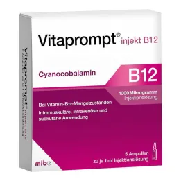 Vitaprompt injekt B12 1000 µg raztopina za injiciranje, 5X1 ml