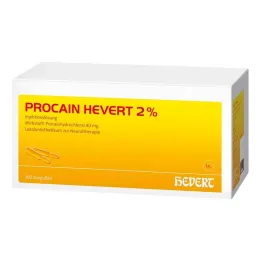 Prokain Hevert 2% raztopina za injiciranje ampule, 100x2 ml