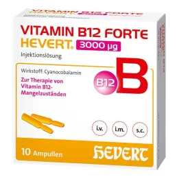 Vitamin B12 Forte Hevert 3000 µg raztopina za injiciranje ampula, 10x2 ml