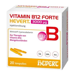 Vitamin B12 Forte Hevert 3000 µg raztopina za injiciranje ampula, 20x2 ml