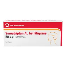 Sumatriptan AL za migrene 50 mg filmsko obložene tablete 2 kom