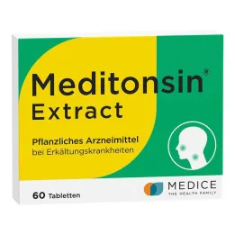 Meditonsin Extract zeliščne tablete proti prehladu, 60 kos