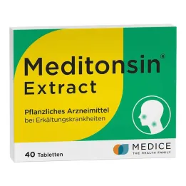 Meditonsin Extract zeliščne tablete proti prehladu, 40 kos