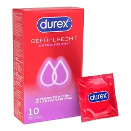 Durex real-feeling extra moist kondomi, 10 kos