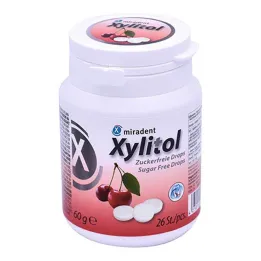 Miradent Xylitol Drops češnja v pločevinki, 60 g