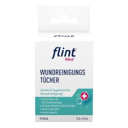 Flint Med robčki za čiščenje ran sterilni 12,5x18 cm, 20 kos