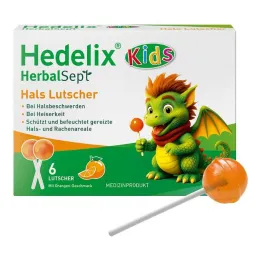 Hedelix Herbalsept Neck Lollipops Kids, 6 kos