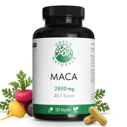 Green Naturals® Maca 2800 mg kapsule v visokem odmerku 40:1 veganske (180 kosov)