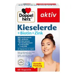 Doppelherz silicijev dioksid + biotin + cink kapsule, 60 kos