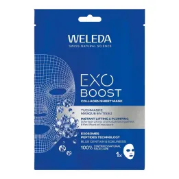 Weleda Exo Boost Collagen sheet mask modri encijan, 20 ml