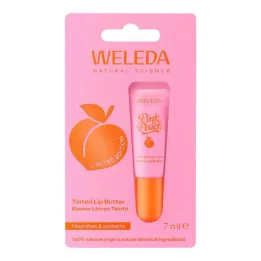 Weleda Pink Peach tonirano maslo za ustnice, 7 ml