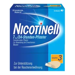 NICOTINELL 7 mg / 24-urni nikotinski obliži, lučka za jakost obliža (3), 30 kosov