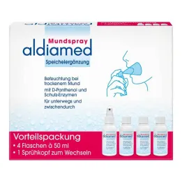 Aldiamed ustno pršilo za dodatke sline, 4x50 ml
