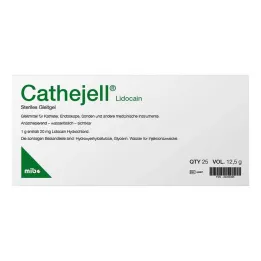 Cathejell Lidokain sterilni lubrikant Zhs 12,5 g, 25 kos
