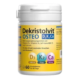 Dekristolvit Osteo D3K2Ca žvečljive tablete, 60 kom