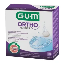 GUM Čistilne tablete Ortho Aligner, 32 kos