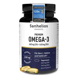 Sanhelios Premium Omega-3 kapsule, 120 kosov